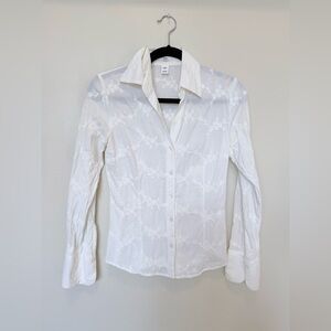 H&M cotton White Button-Up Women's Top
